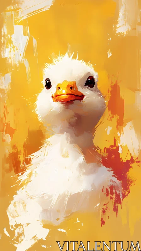 Artistic Duckling Portrait AI Image