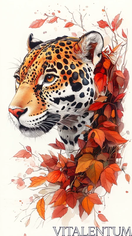 Wildlife Autumn Art AI Image