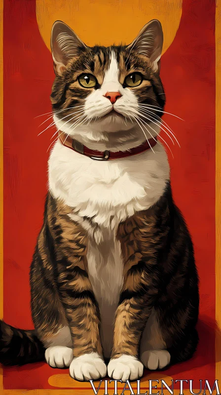 AI ART Regal Feline Art Piece