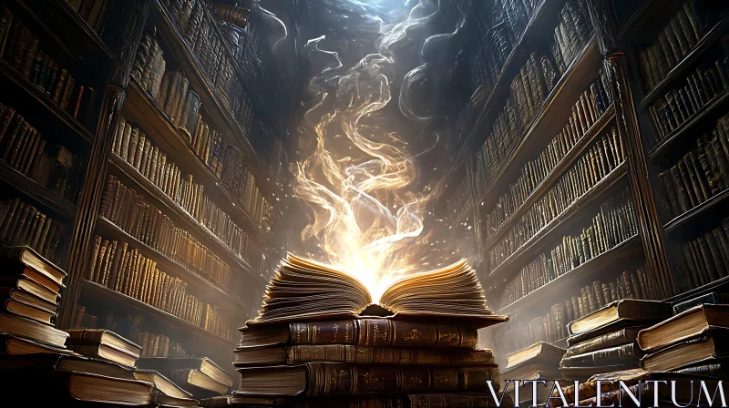 AI ART Ancient Library of Magical Knowledge