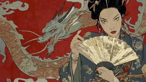 Portrait of a Lady with Dragon