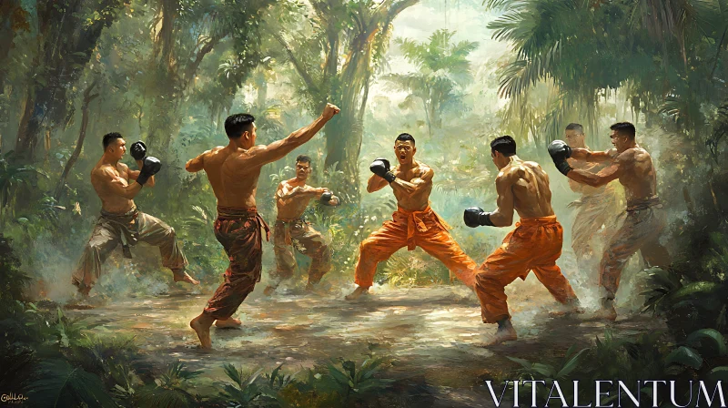 AI ART Jungle Muay Thai Practice