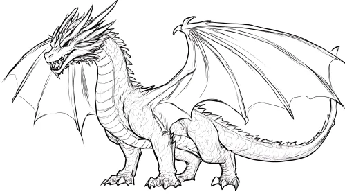 Fantasy Dragon Sketch