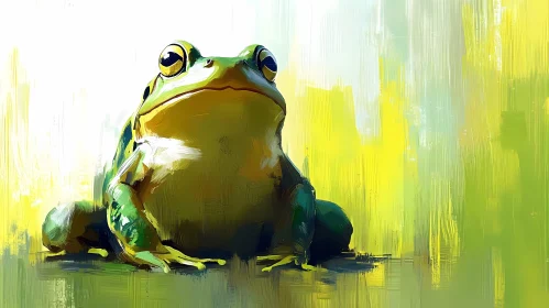 Colorful Frog Art Illustration