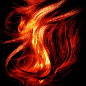 Flames in Motion: An Artistic Interpretation of Fire