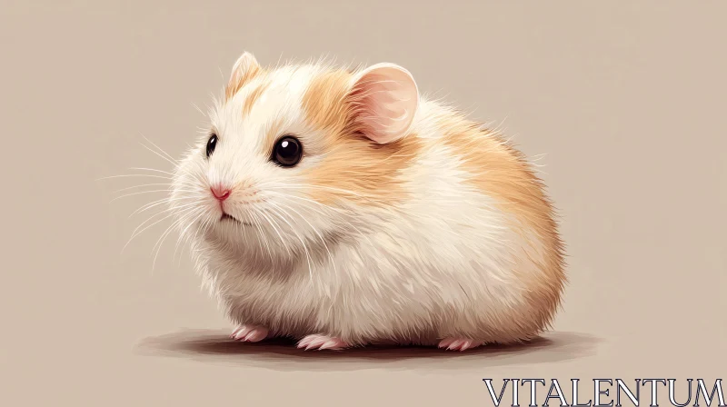 AI ART Cute Furry Hamster