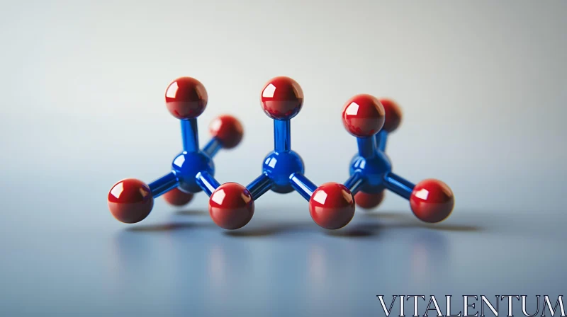 Detailed Molecular Model Close-Up AI Image