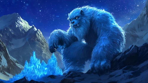 Abominable Snowman with Ice Fortress