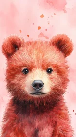 Cute Bear in Artistic Illustration