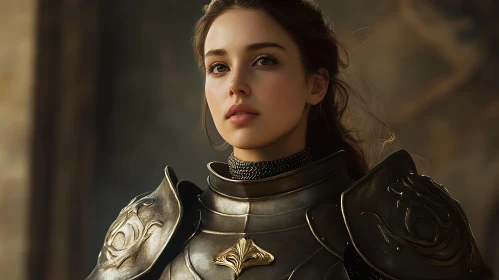 Female Knight with Gaze of Determination