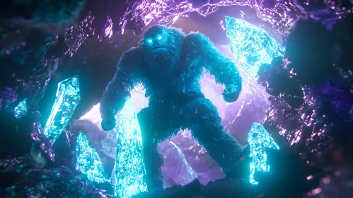 Glowing Monster and Crystal Formation