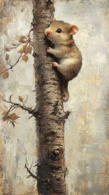 Mouse and Textured Tree Scene