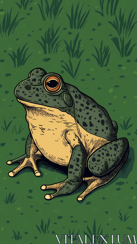 AI ART Artistic Frog in Nature