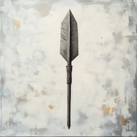 Monochromatic Spear Painting on Canvas