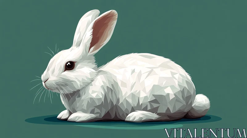 AI ART Polygonal Rabbit Illustration