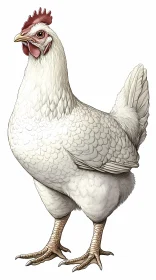 White Chicken Illustration