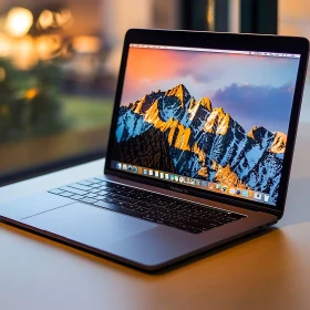 Laptop with Mountain Vista