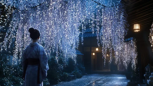 Illuminated Garden: A Moment of Serenity