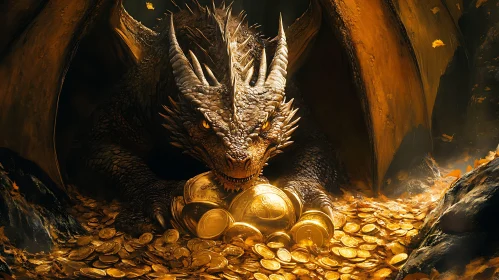 Golden Hoard Dragon Art