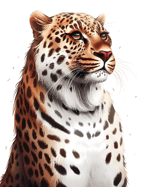 Majestic Leopard T-Shirt Design POD Design