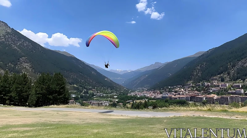 AI ART Soaring High Over Mountain Valley