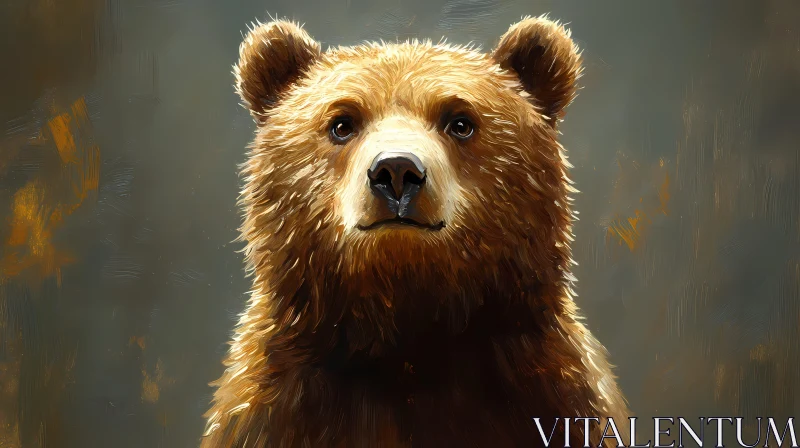 Inquisitive Bear Illustration AI Image