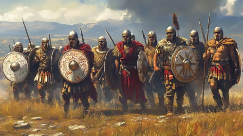 Ancient Roman Army Preparing for War