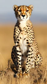 Cheetah Poised in Natural Habitat