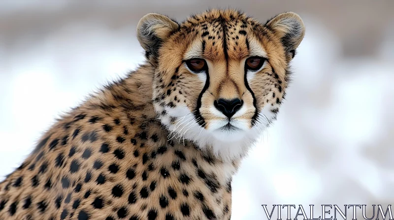 Wild Cheetah Close-Up AI Image