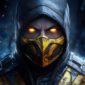 Masked Warrior Portrait