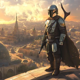 Warrior's Vigil at Sunset