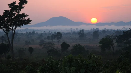 Misty Mountain Sunrise