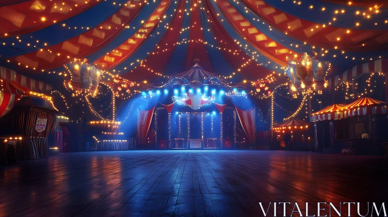 Circus Stage With Lights AI Image