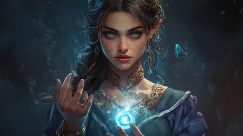 Mystic Woman Conjuring Light