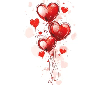 Red Heart Balloons of Love
