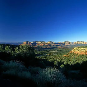 Scenic Desert Landscape with Mountain Range