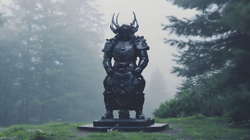 Foggy Forest Samurai Guardian