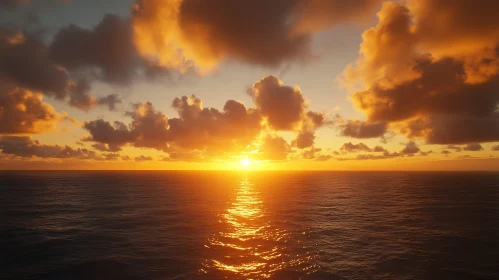 Peaceful Ocean Sunset