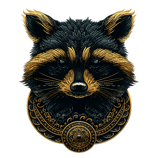 POD Design Raccoon Mandala Art