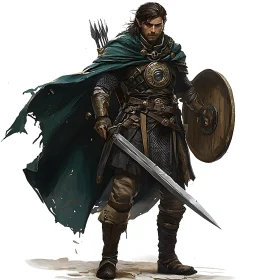 Brave Elf Warrior with Sword