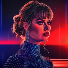 Glamorous Illustration of Taylor Swift