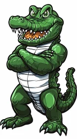 Confident Crocodile Cartoon