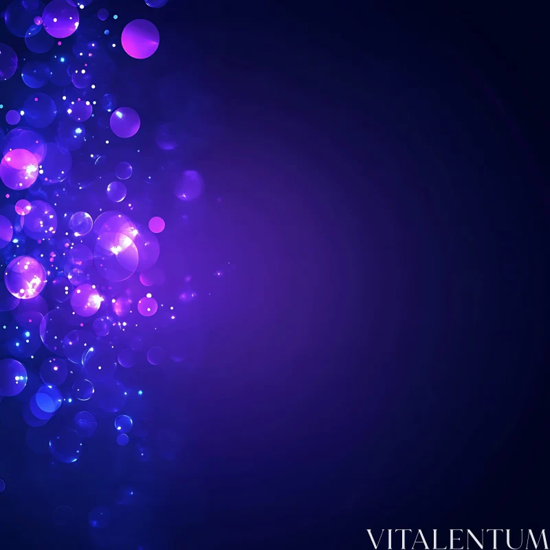 AI ART Abstract Purple and Blue Bokeh Background