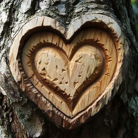 Love in Nature: Heart on Tree