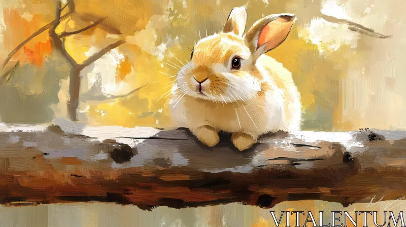 Autumn Bunny Painting AI Image