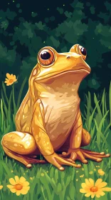 Golden Frog in Nature