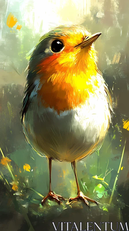 Colorful Bird Illustration AI Image