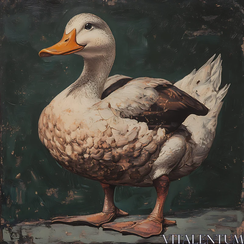 Duck in an Old Master Style AI Image