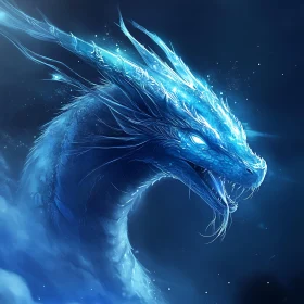 Icy Dragon in the Night