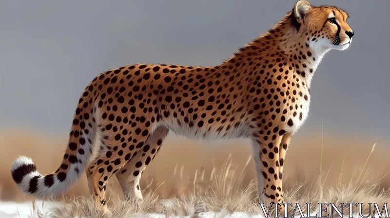 Cheetah in Its Natural Habitat AI Image